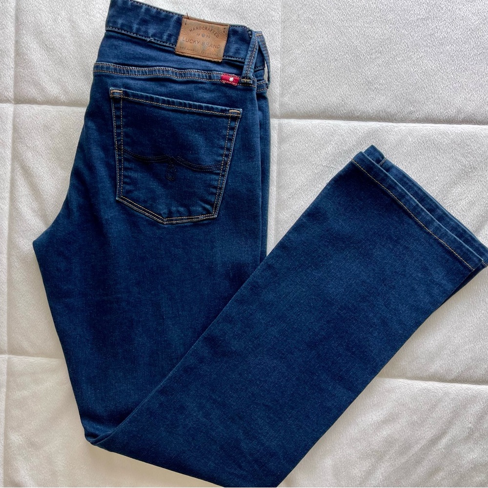 Lucky Brand Leyla Boot Dark Blue Denim Jeans
